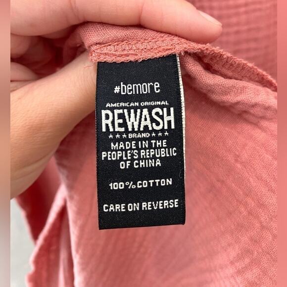 REWASH | Rose Pink Cotton Gauze Boxy Top NWT | Small - Picture 7 of 8